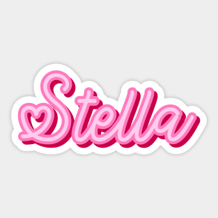 Stella name pink heart Sticker